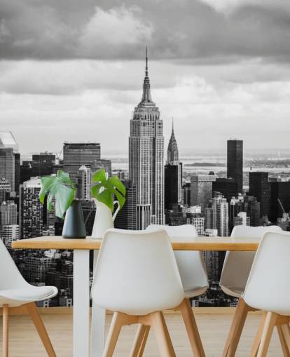 Black and White New York Skyline Wallpaper