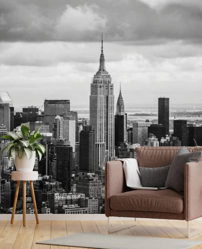 Black and White New York Skyline Wallpaper
