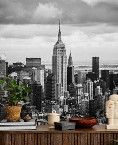 Svart og hvitt New York Skyline Bakgrunn