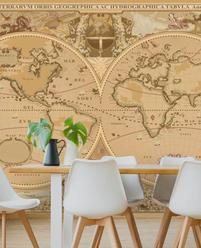papel tapiz de mapa global de estilo antiguo