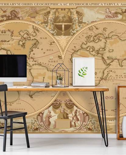 papel tapiz de mapa global de estilo antiguo