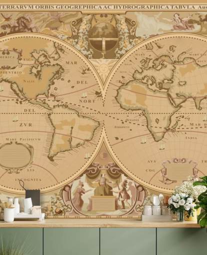 antique style global map wallpaper antique style global map wallpaper