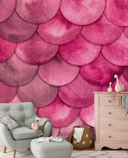 pink mermaid scales wallpaper