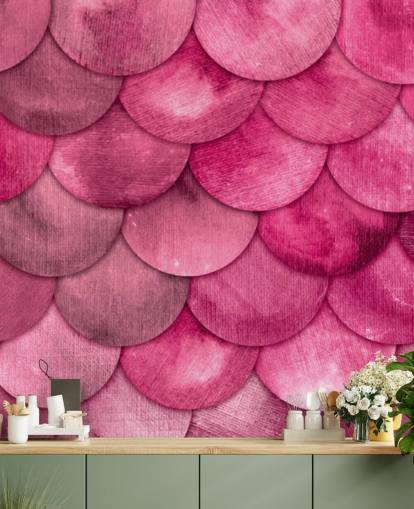 pink mermaid scales wallpaper