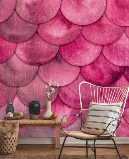 pink mermaid scales wallpaper