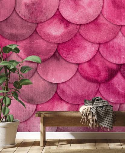 pink mermaid scales wallpaper