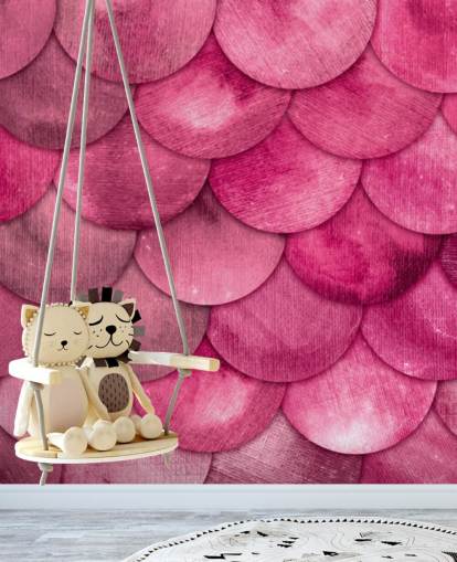 pink mermaid scales wallpaper