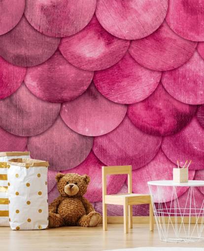 papel pintado de escamas de sirena rosa