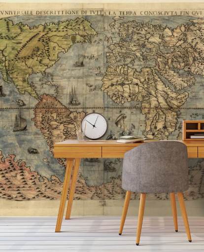 Mural de pared Mapa del mundo antiguo Mural de pared Mapa del mundo antiguo