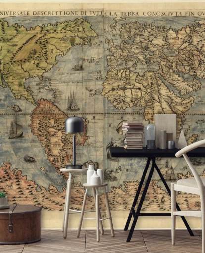 Décoration murale Carte du monde antique