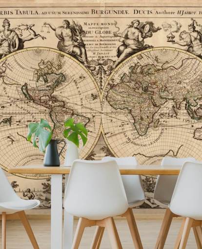 Papel de parede vintage do mapa mundial