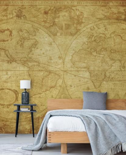 Vintage World Map Wallpaper