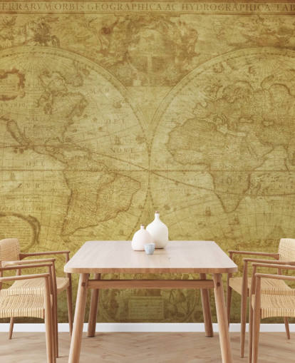 Vintage World Map Wallpaper