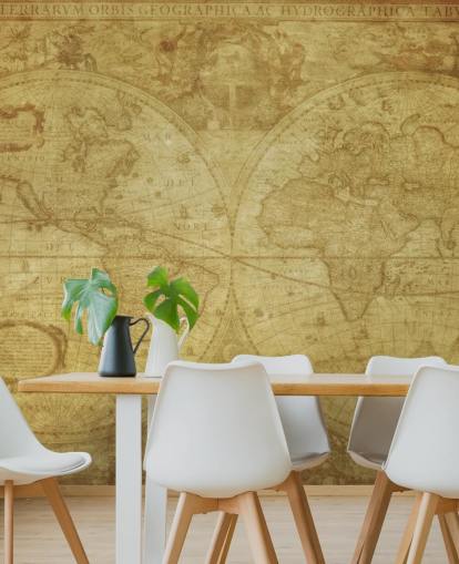 Vintage World Map Wallpaper