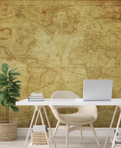 Vintage World Map Wallpaper