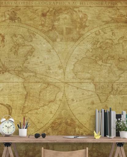 Vintage World Map Wallpaper