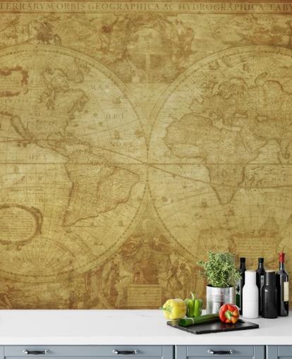 Vintage World Map Bakgrunn Vintage World Map Bakgrunn