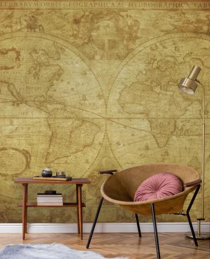 Vintage World Map Wallpaper