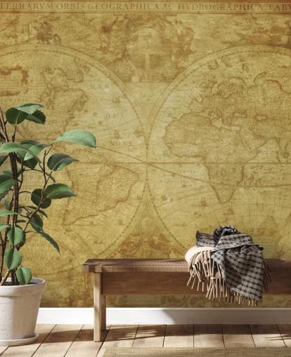 Vintage World Map Bakgrunn Vintage World Map Bakgrunn