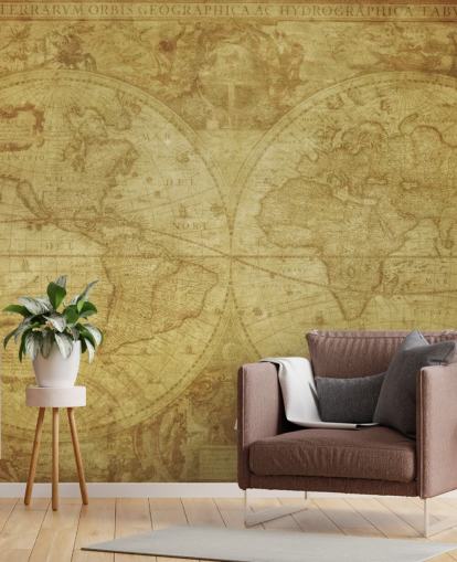 Vintage World Map Wallpaper