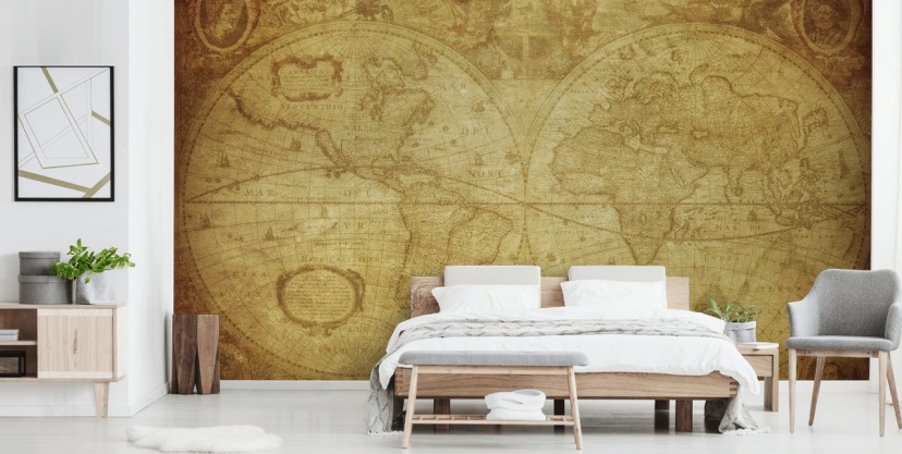 Vintage World Map Wallpaper