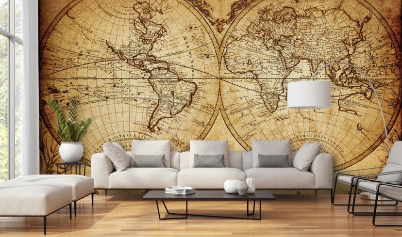 World Map Wall Decal Nz