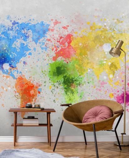 custom world map wallpaper mural called World Map Painting for offices and schools custom world map wallpaper mural called World Map Painting for offices and schools