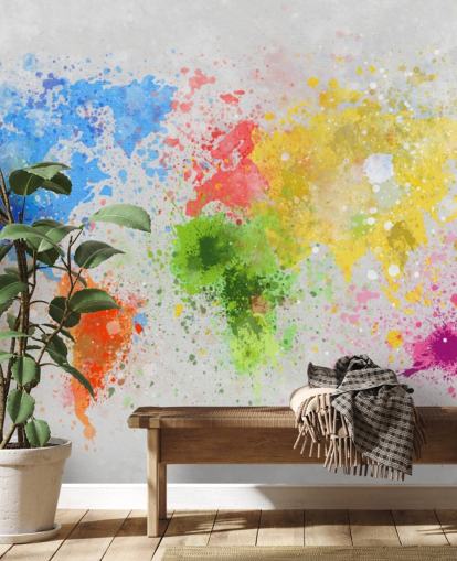 papier peint mural personnalisé de carte du monde appelé World Map Painting pour les bureaux et les écoles papier peint mural personnalisé de carte du monde appelé World Map Painting pour les bureaux et les écoles