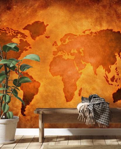 Fondo de pantalla de cuero único con mapa del mundo Fondo de pantalla de cuero único con mapa del mundo