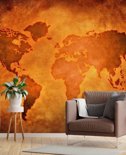 Fondo de pantalla de cuero único con mapa del mundo Fondo de pantalla de cuero único con mapa del mundo