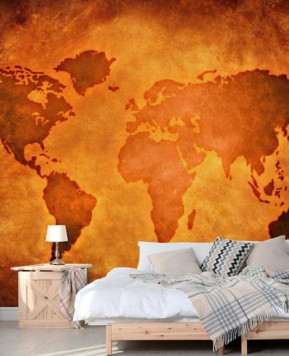 Fondo de pantalla de cuero único con mapa del mundo