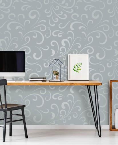 Silver Grey Swirl Pattern Wallpaper Silver Grey Swirl Pattern Wallpaper