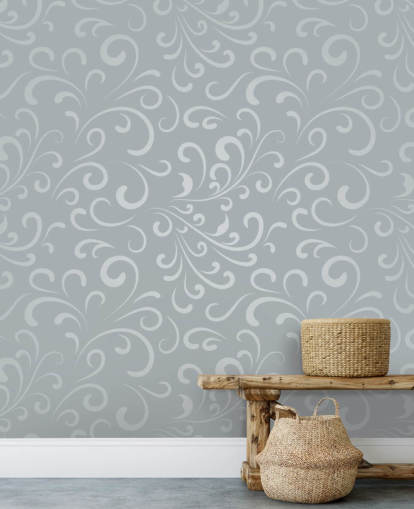 Silver Grey Swirl Pattern Wallpaper Silver Grey Swirl Pattern Wallpaper