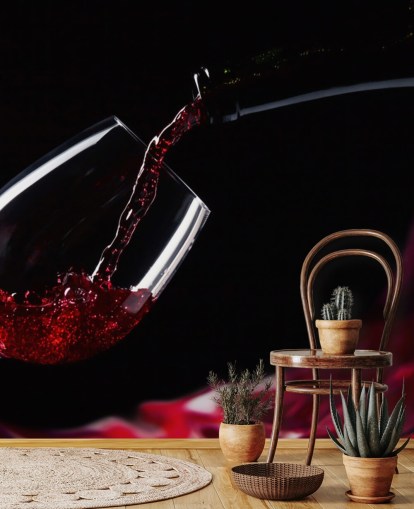 Red Wine in Glass Wallpaper
