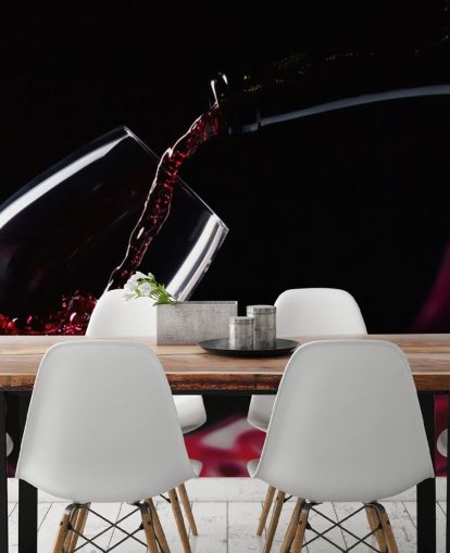 Papel de Parede Vinho Tinto em Vidro Papel de Parede Vinho Tinto em Vidro