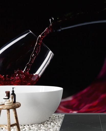 Red Wine in Glass Wallpaper