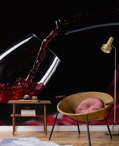Red Wine in Glass Wallpaper