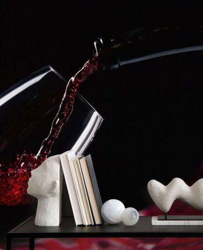 Papel pintado Vino tinto en vidrio