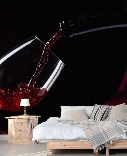 Papel pintado Vino tinto en vidrio