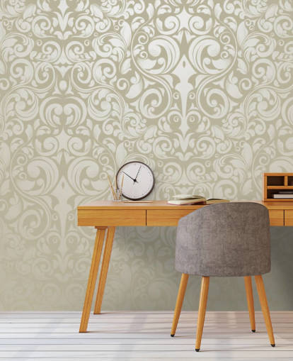 Papel pintado vintage con efecto plateado Papel pintado vintage con efecto plateado