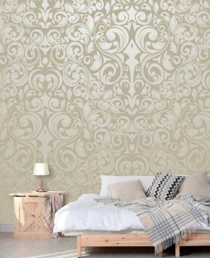Silver Effect Vintage Wallpaper Silver Effect Vintage Wallpaper