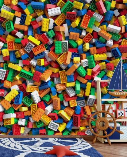 pilha de tijolos de brinquedo papel de parede