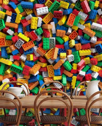 pile of toy bricks wallpaper