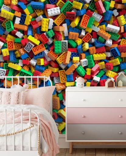stapel speelgoedstenen behang stapel speelgoedstenen behang