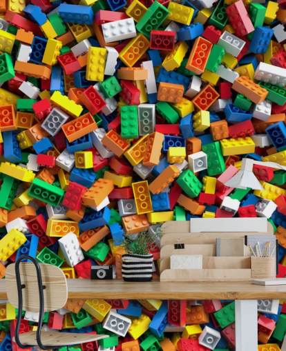 pile of toy bricks wallpaper