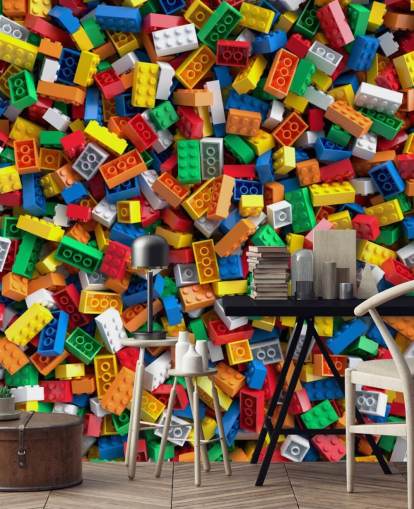 pile of toy bricks wallpaper