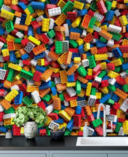 pile of toy bricks wallpaper