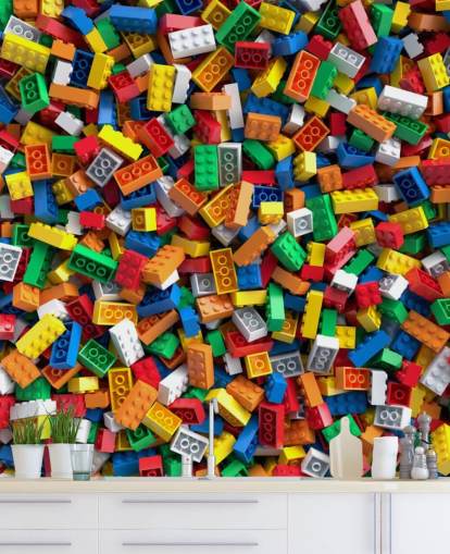 pile of toy bricks wallpaper