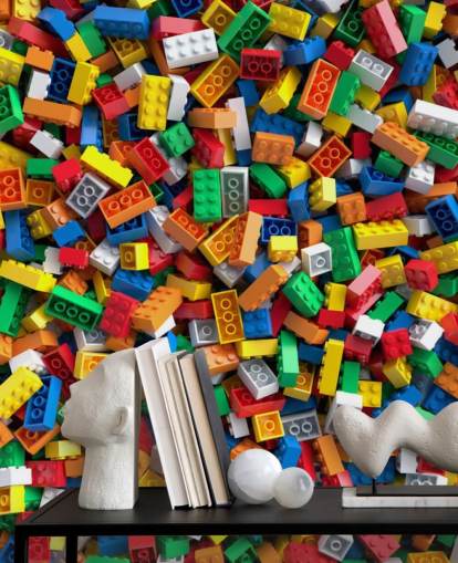 pile of toy bricks wallpaper