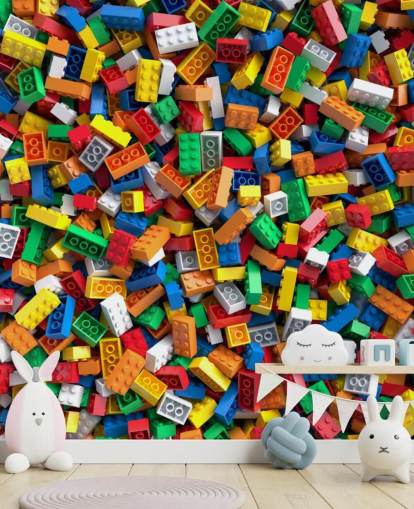 tas de briques de jouets papier peint